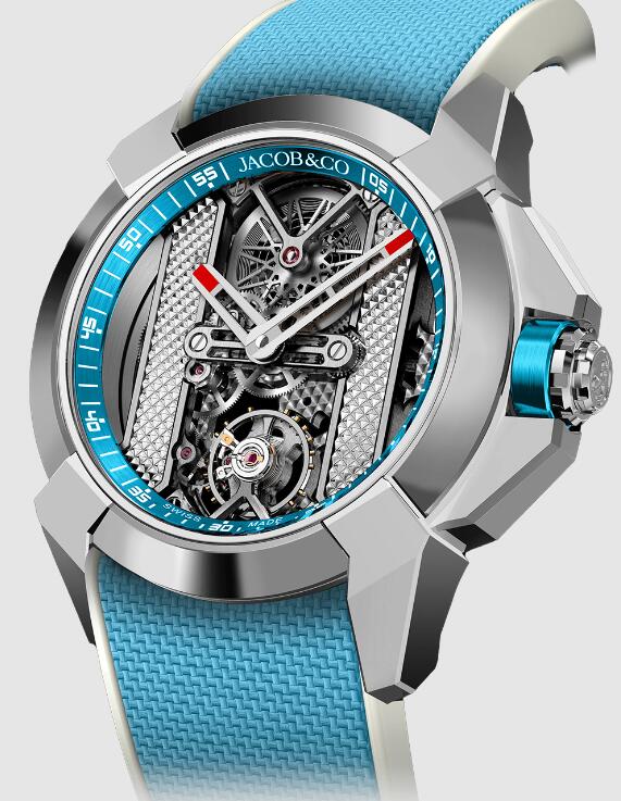 Jacob & Co. EPIC X STAINLESS STEEL - SKY BLUE INNER RING Watch Replica EX120.10.AC.AA.ABRUA Jacob and Co Watch Price